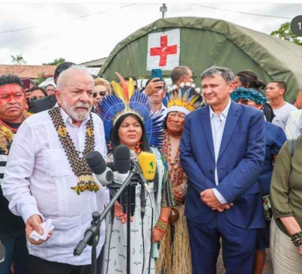 Lula e Wellington desembarca em Roraima em visita à comunidade Yanomami